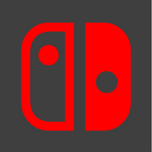 A dark gray square with a red logo for the Nintendo Switch.